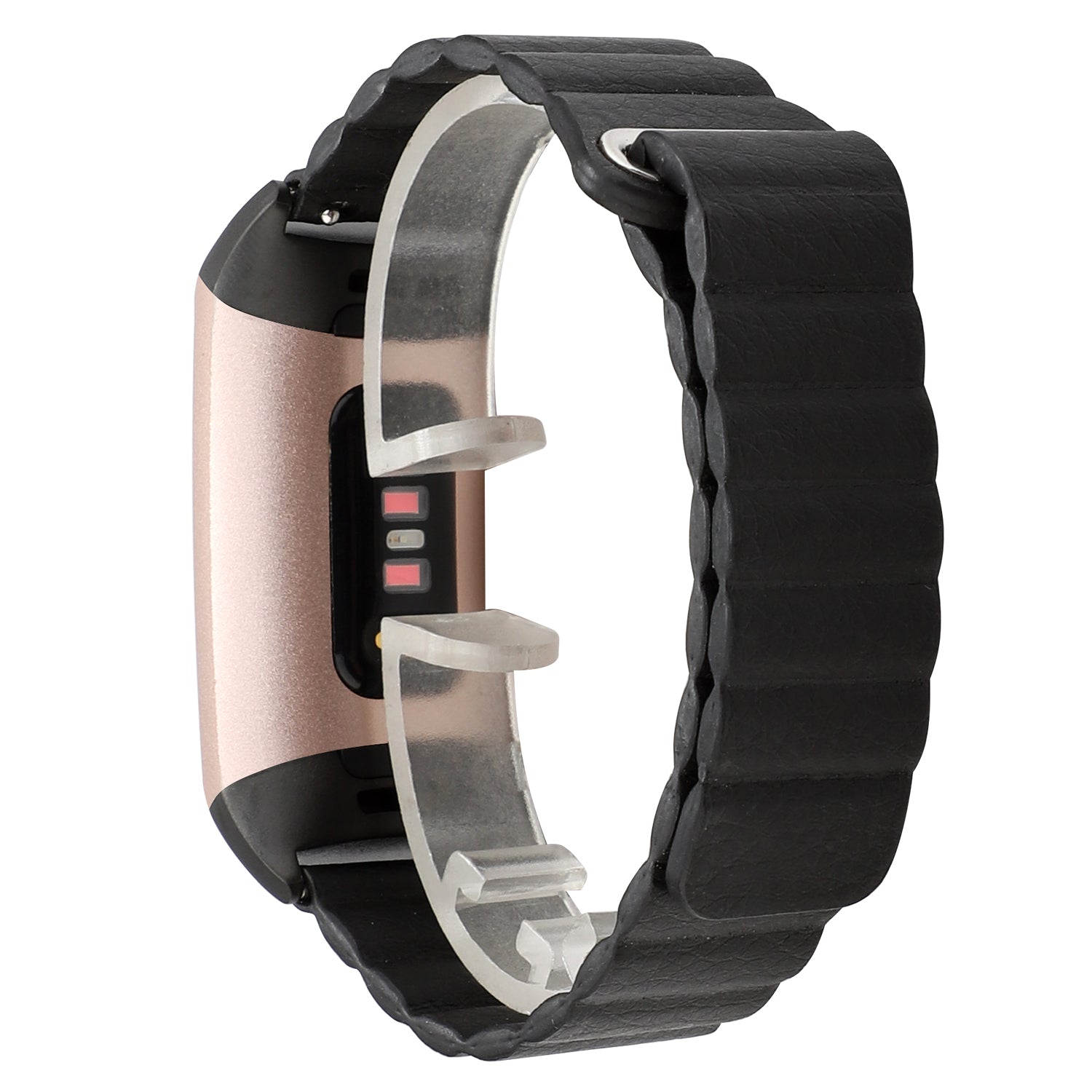 Magnetic Loop Genuine Leather Watch Band for Fitbit Charge 3