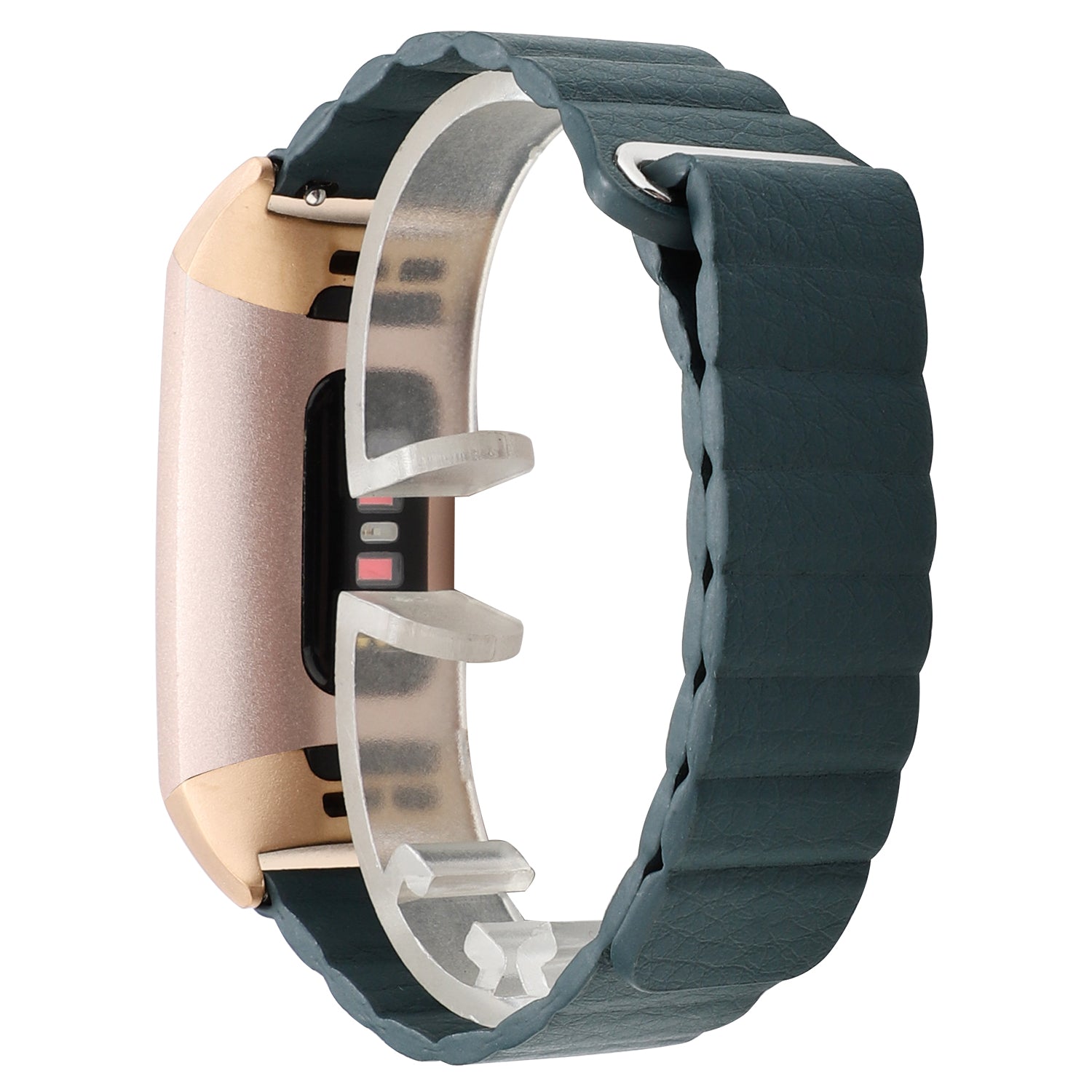 Magnetic Loop Genuine Leather Watch Band for Fitbit Charge 3