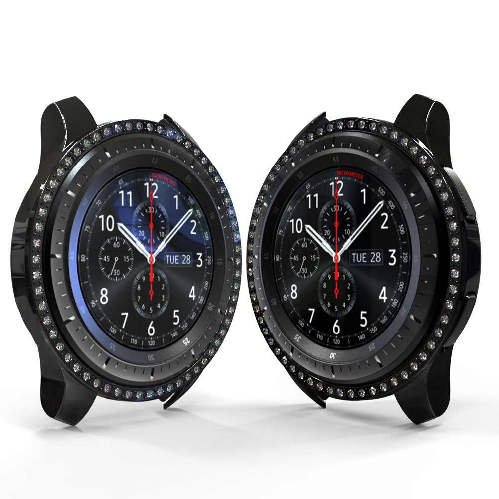 Rhinestone Decor PC Frame Case for Samsung Galaxy Watch 46mm