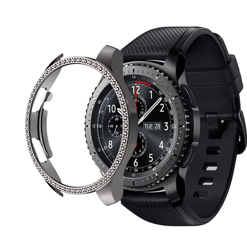 Rhinestone Decor PC Frame Case for Samsung Galaxy Watch 46mm