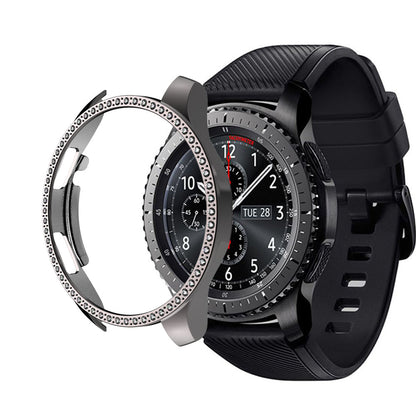 Rhinestone Decor PC Frame Case for Samsung Galaxy Watch 46mm