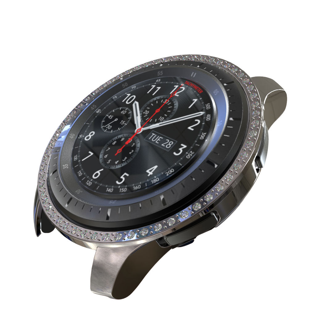 Rhinestone Decor PC Frame Case for Samsung Galaxy Watch 46mm