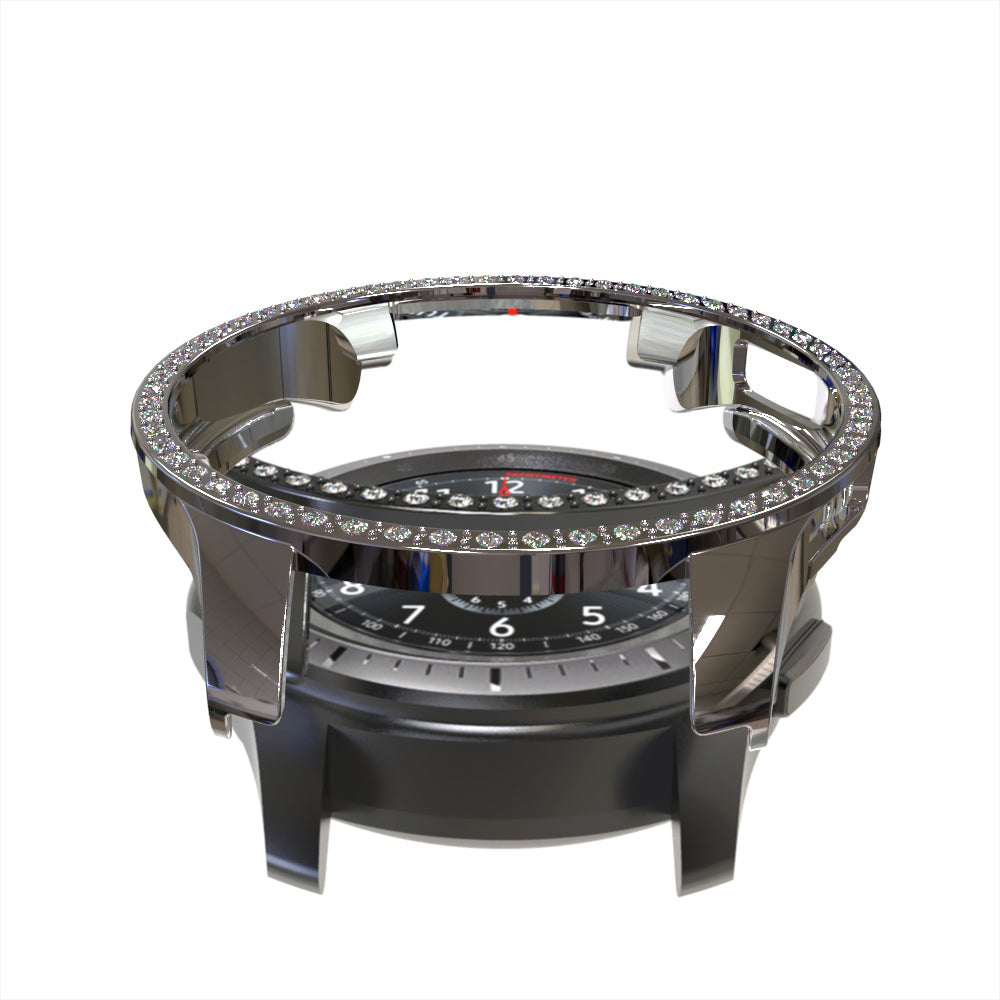Rhinestone Decor PC Frame Case for Samsung Galaxy Watch 46mm