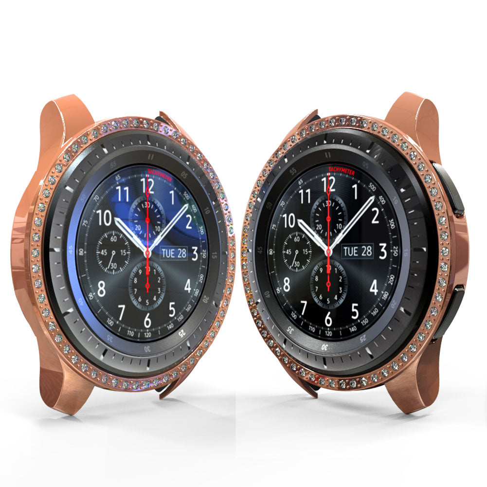 Rhinestone Decor PC Frame Case for Samsung Galaxy Watch 46mm
