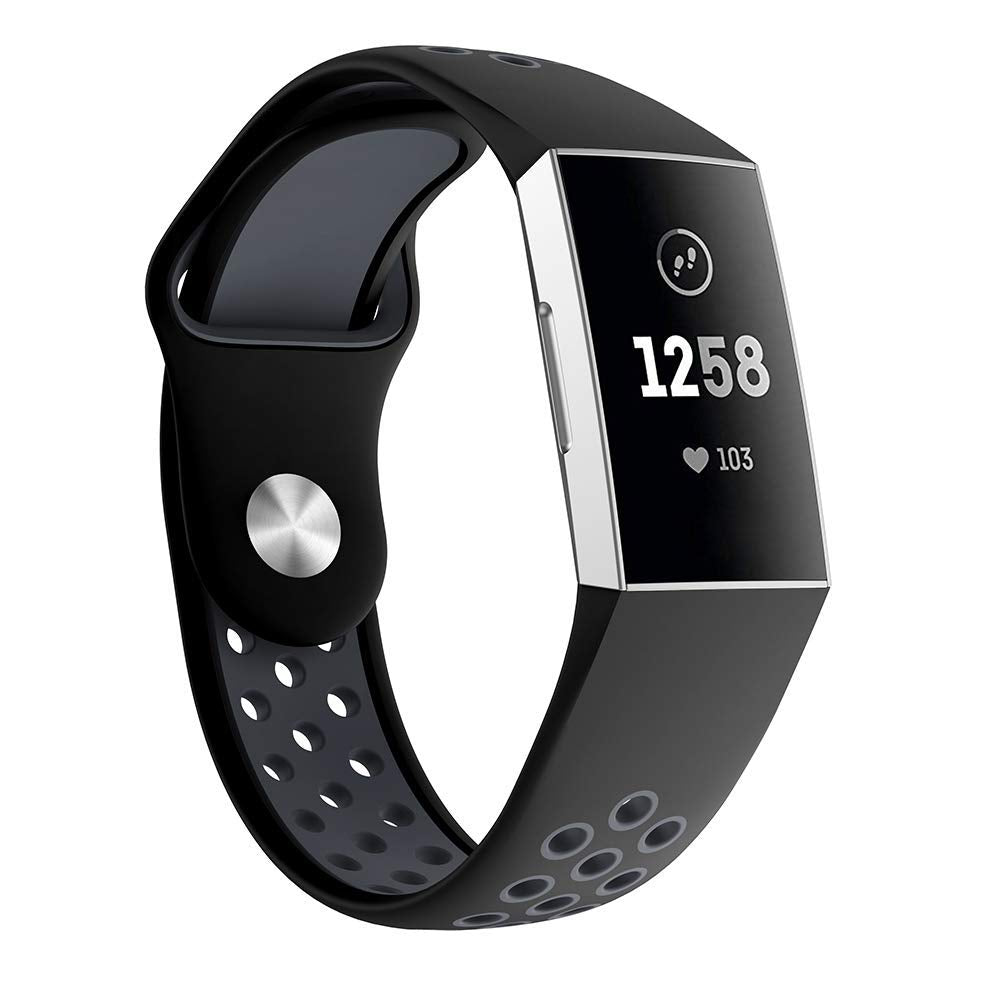 Two-color Soft Silicone Watch Band for Fitbit Charge 3