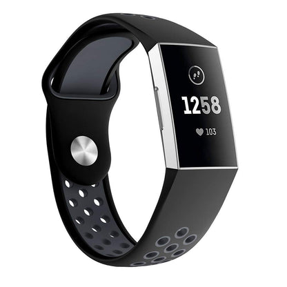 Two-color Soft Silicone Watch Band for Fitbit Charge 3