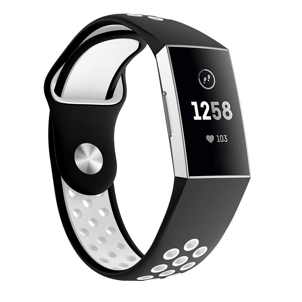 Two-color Soft Silicone Watch Band for Fitbit Charge 3