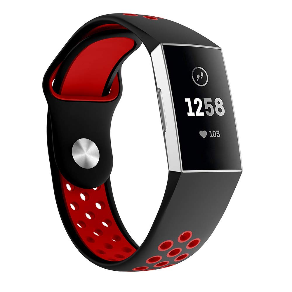 Two-color Soft Silicone Watch Band for Fitbit Charge 3