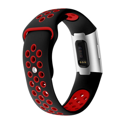Two-color Soft Silicone Watch Band for Fitbit Charge 3
