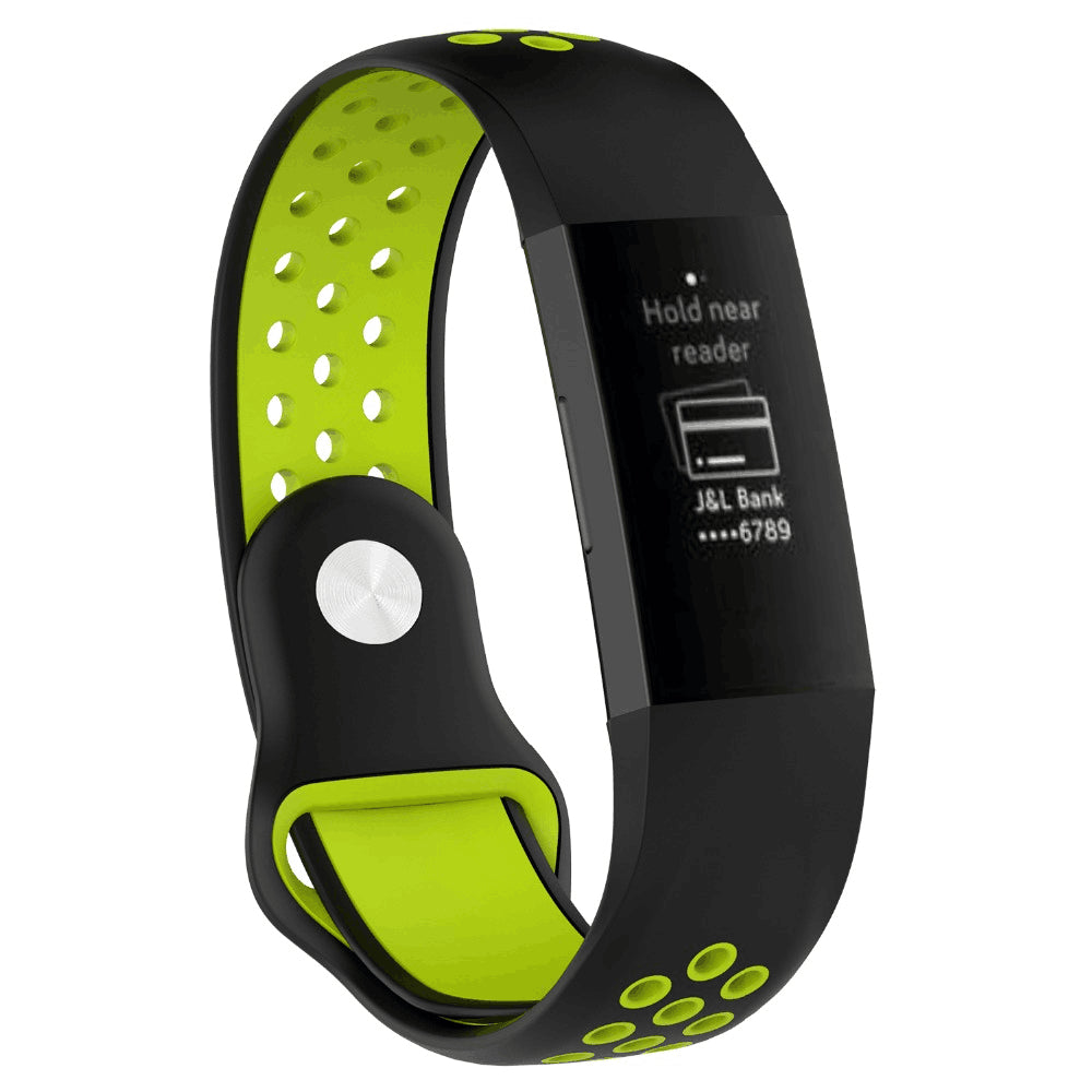 Two-color Soft Silicone Watch Band for Fitbit Charge 3