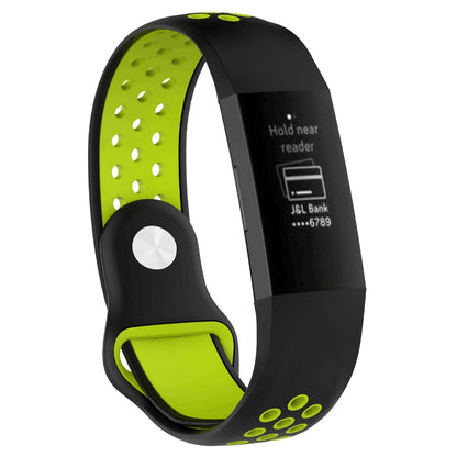Two-color Soft Silicone Watch Band for Fitbit Charge 3