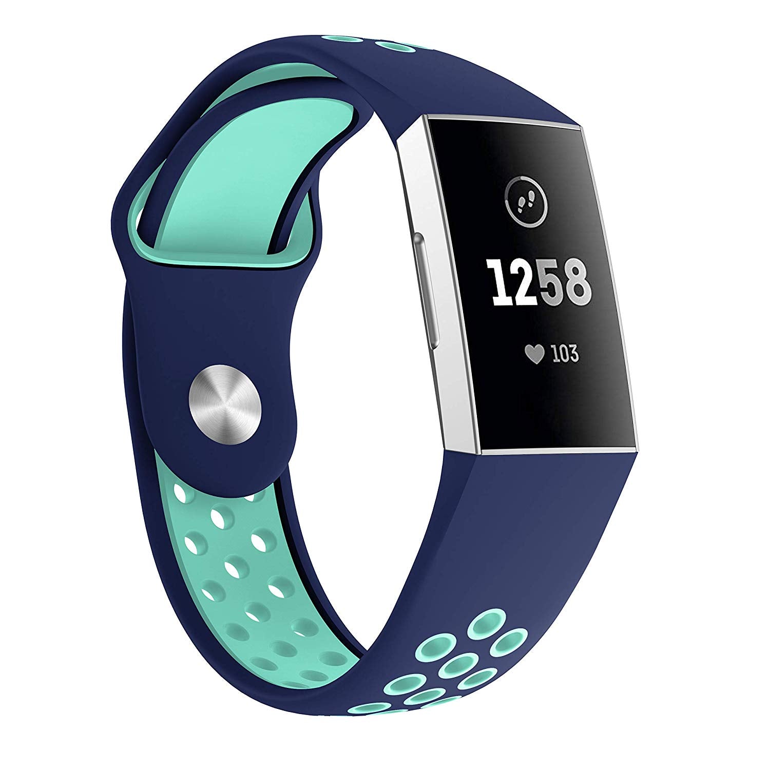 Two-color Soft Silicone Watch Band for Fitbit Charge 3