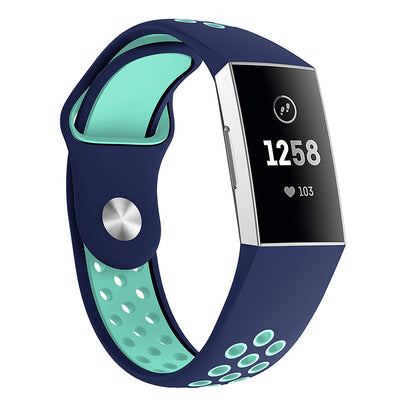 Two-color Soft Silicone Watch Band for Fitbit Charge 3