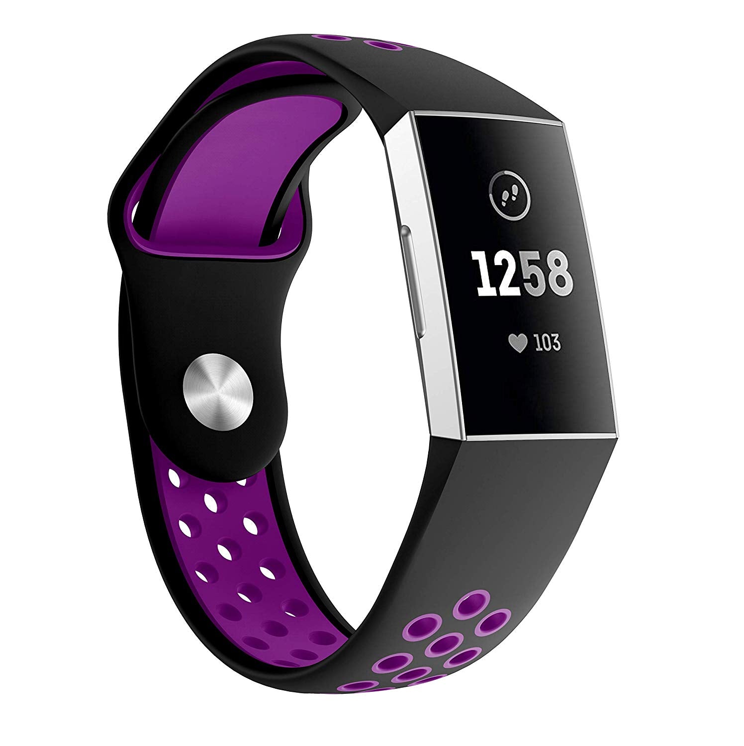 Two-color Soft Silicone Watch Band for Fitbit Charge 3