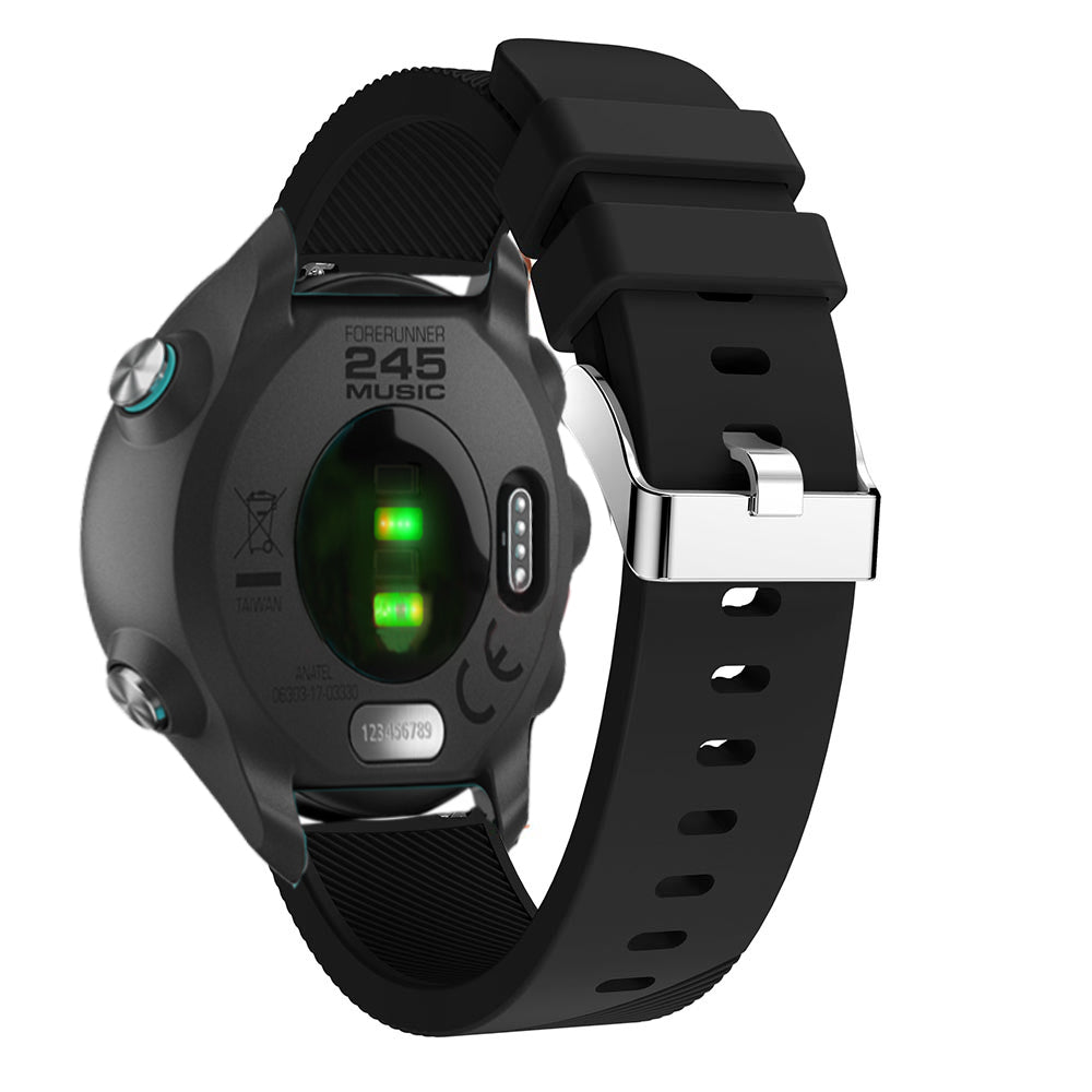 20mm Twill Skin Silicone Watch Band for Garmin Forerunner 645/245/245M