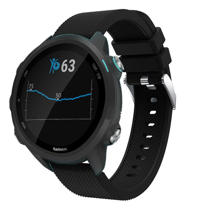 20mm Twill Skin Silicone Watch Band for Garmin Forerunner 645/245/245M