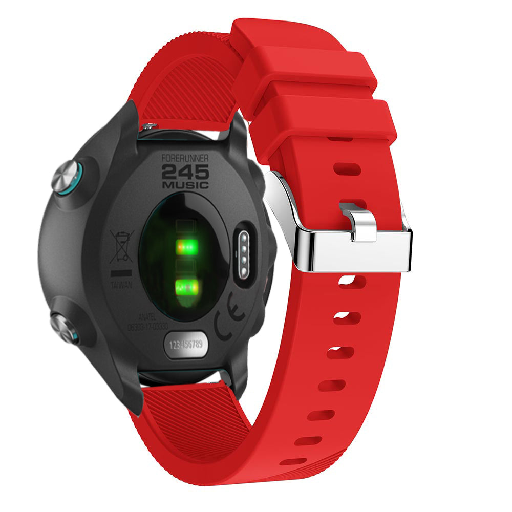 20mm Twill Skin Silicone Watch Band for Garmin Forerunner 645/245/245M