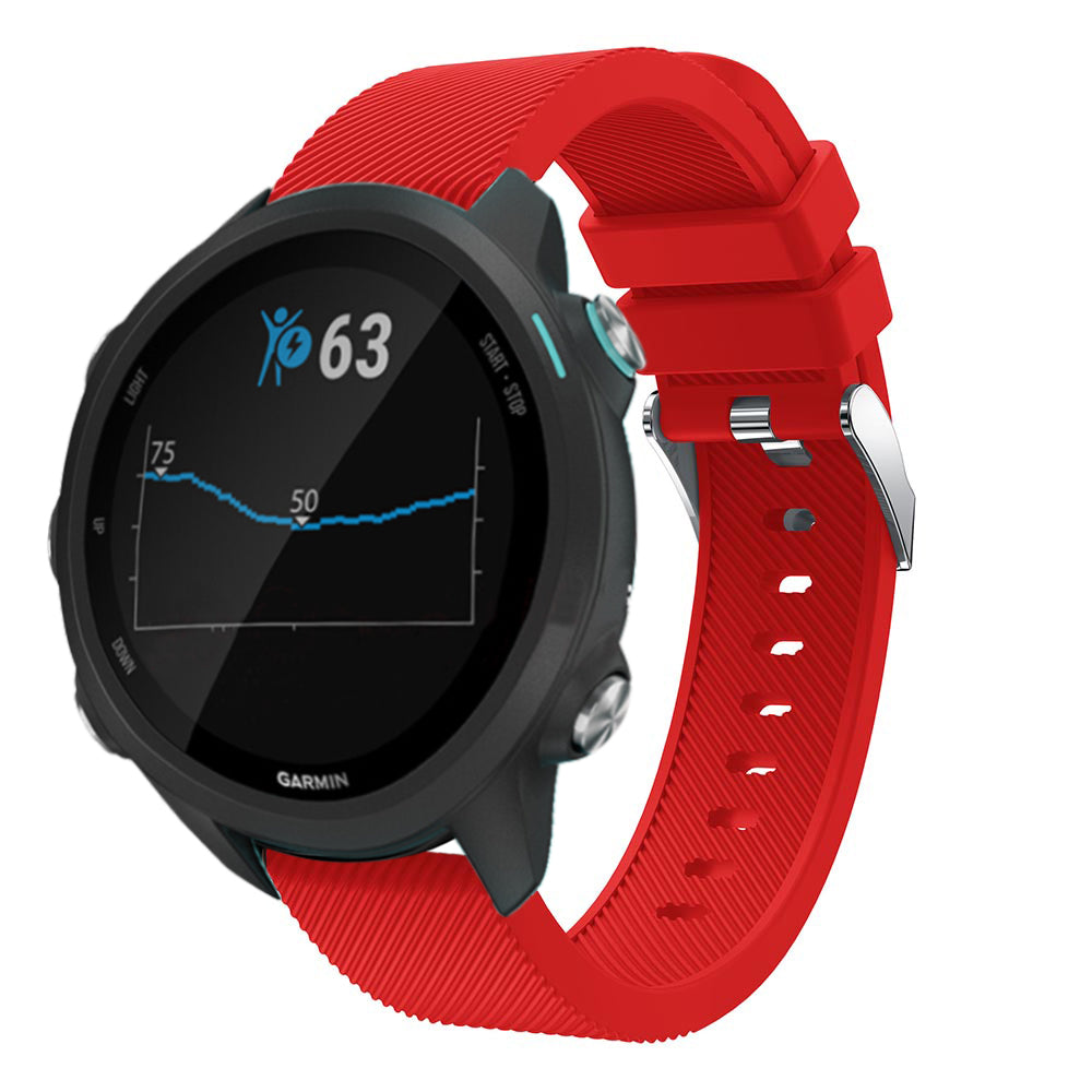 20mm Twill Skin Silicone Watch Band for Garmin Forerunner 645/245/245M