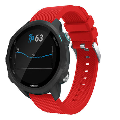 20mm Twill Skin Silicone Watch Band for Garmin Forerunner 645/245/245M