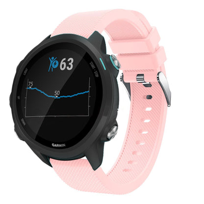 20mm Twill Skin Silicone Watch Band for Garmin Forerunner 645/245/245M