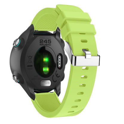 20mm Twill Skin Silicone Watch Band for Garmin Forerunner 645/245/245M