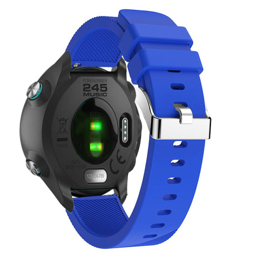 20mm Twill Skin Silicone Watch Band for Garmin Forerunner 645/245/245M