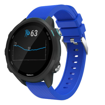 20mm Twill Skin Silicone Watch Band for Garmin Forerunner 645/245/245M