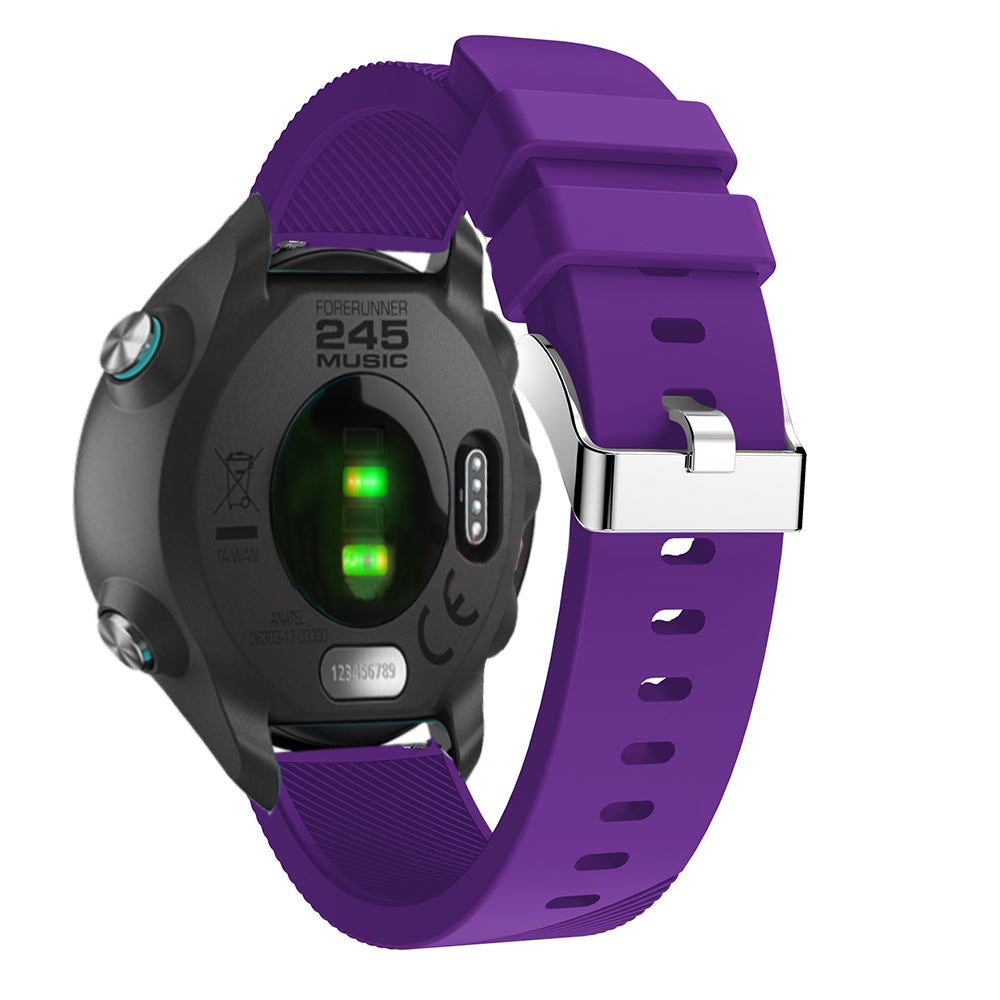 20mm Twill Skin Silicone Watch Band for Garmin Forerunner 645/245/245M