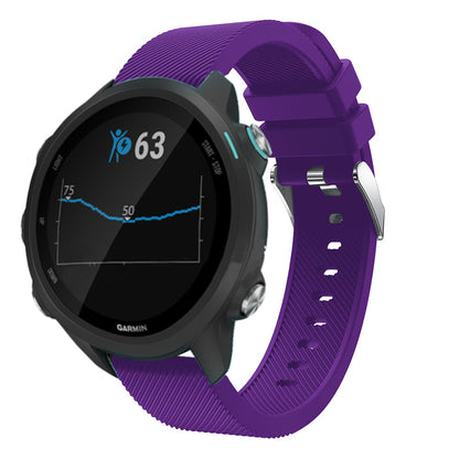 20mm Twill Skin Silicone Watch Band for Garmin Forerunner 645/245/245M