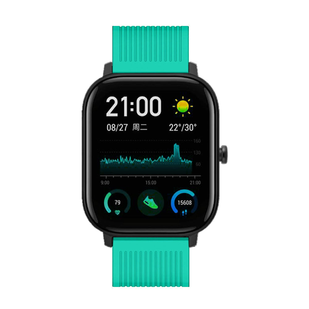 20mm Stripe Silicone Wrist Strap Replacement for Amazfit GTS/Amazfit Bip Lite