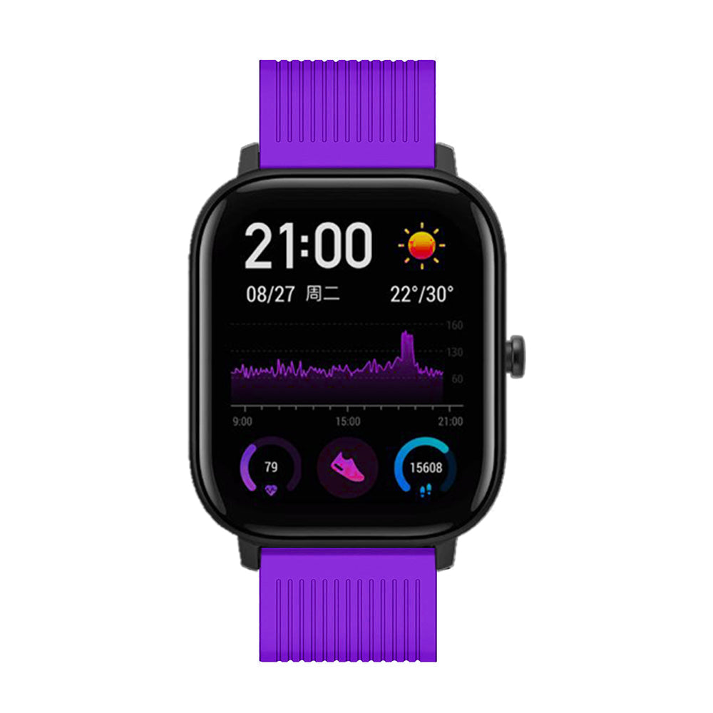 20mm Stripe Silicone Wrist Strap Replacement for Amazfit GTS/Amazfit Bip Lite