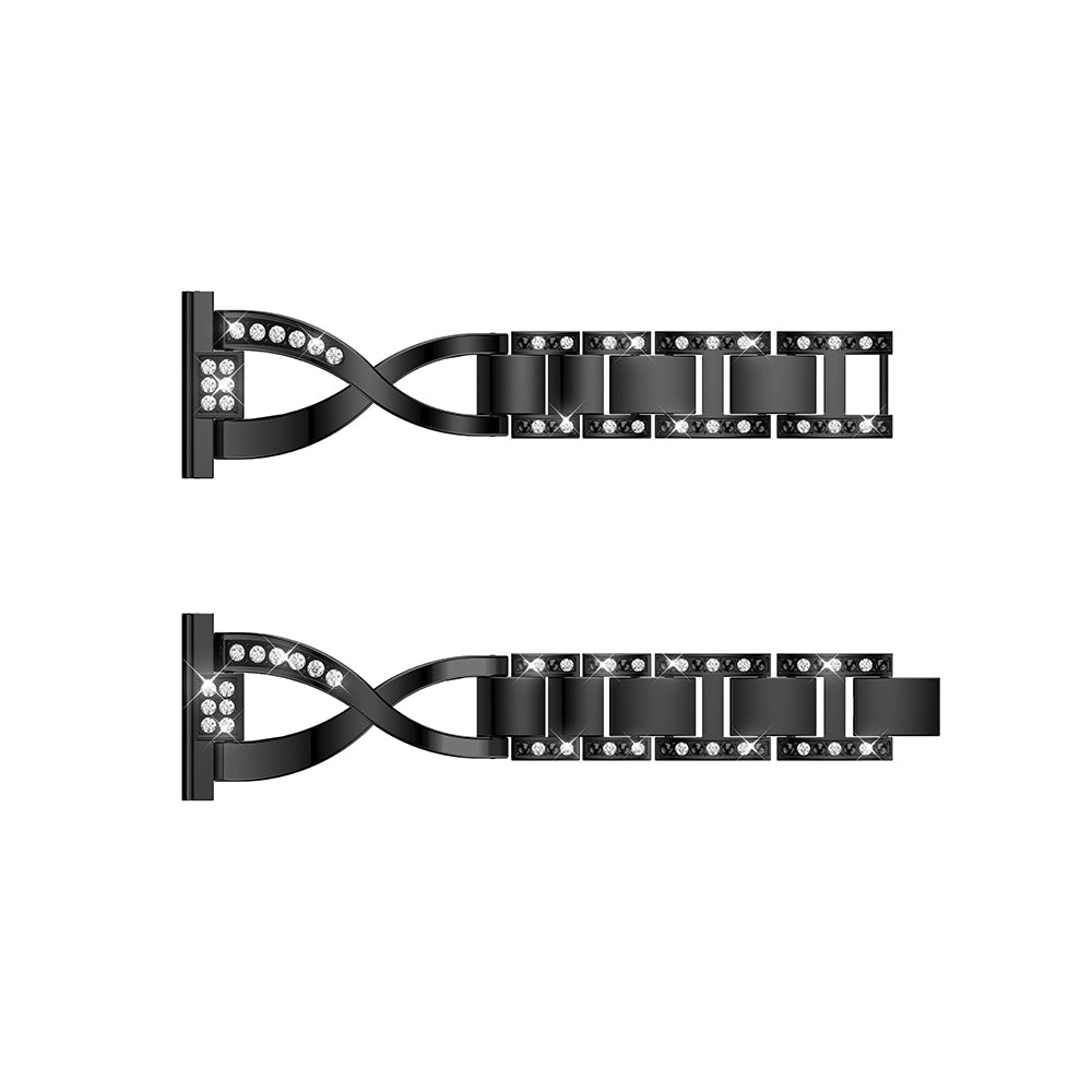 20mm X-shape Rhinestone Decor Alloy Watch Band Repleacement for Amazfit GTS