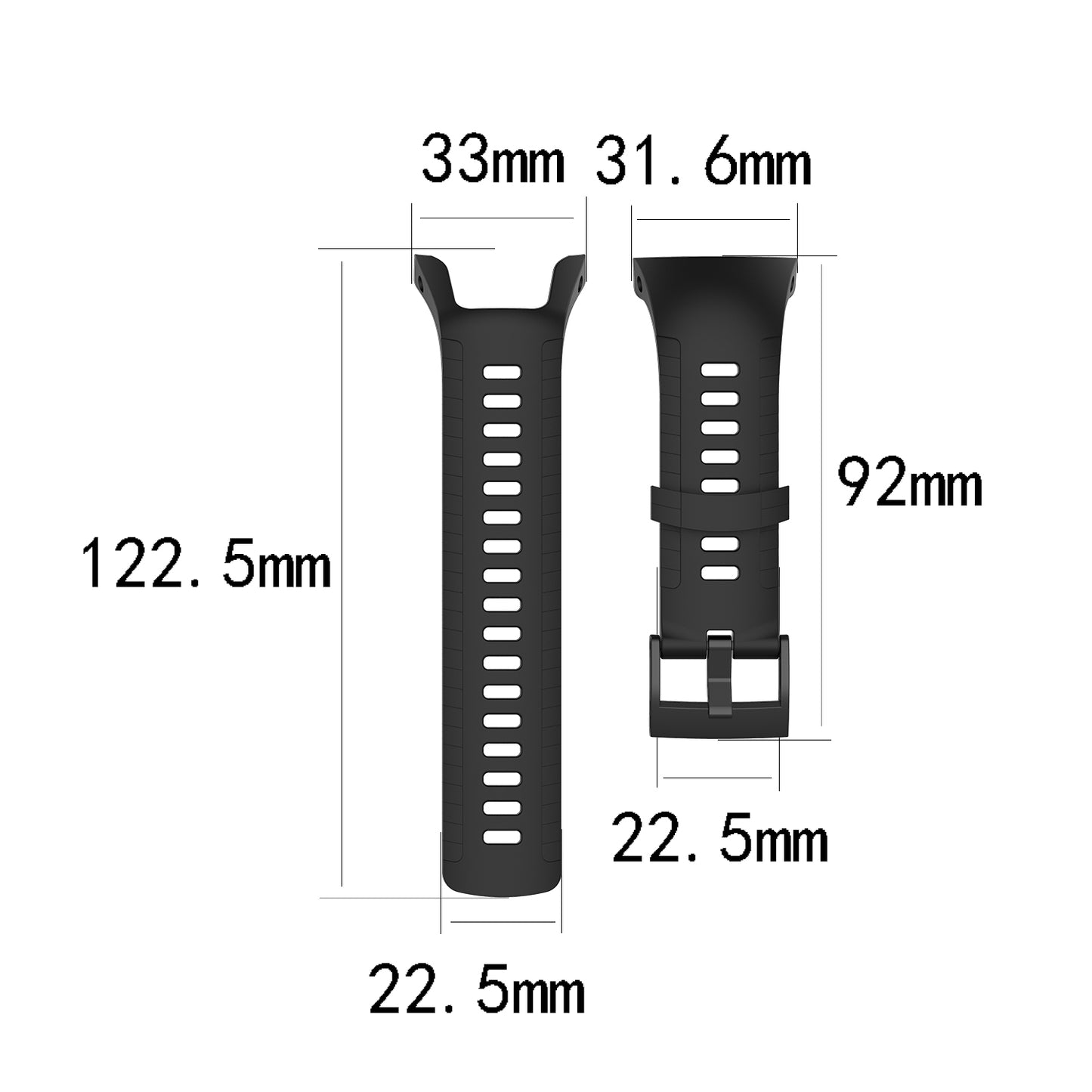 Silicone Smart Watch Band Strap for Suunto 5