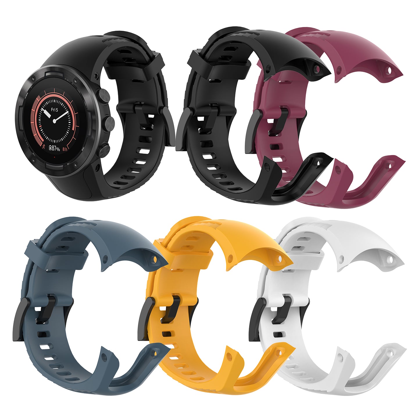 Silicone Smart Watch Band Strap for Suunto 5