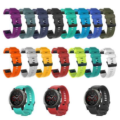 26mm Silicone Watch Band for Garmin Fenix 6X/6X Pro/Fenix 5X/Fenix 5X Plus, Soft Watch Wrist Strap Replacement