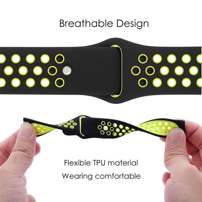 20mm Bi-color Soft Silicone Watch Strap Replacement for Huami Amazfit Smart Watch Youth Edition Lite