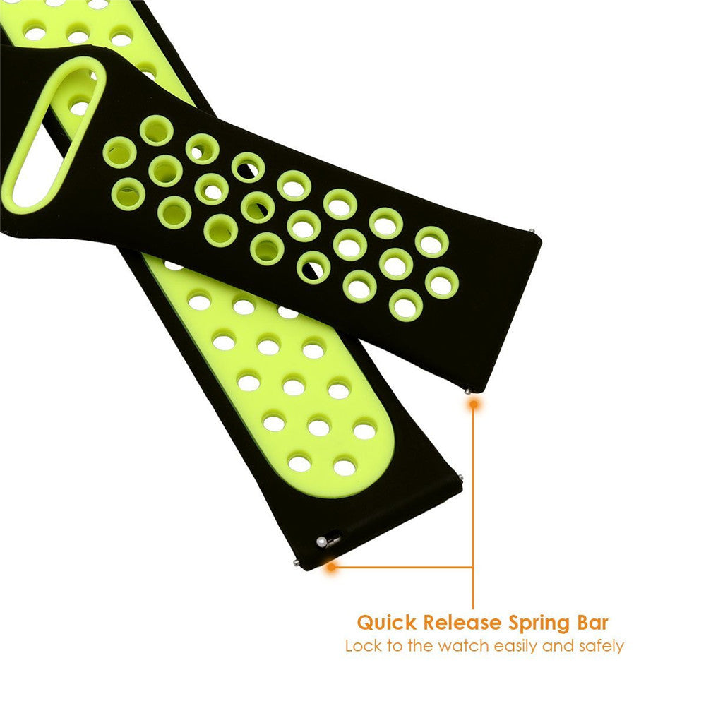 20mm Bi-color Soft Silicone Watch Strap Replacement for Huami Amazfit Smart Watch Youth Edition Lite