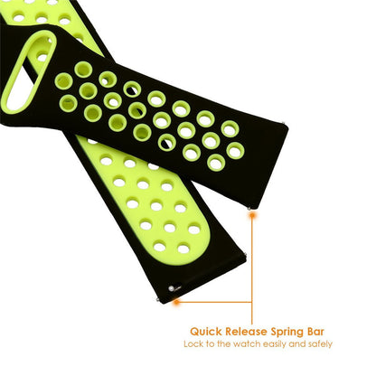 20mm Bi-color Soft Silicone Watch Strap Replacement for Huami Amazfit Smart Watch Youth Edition Lite
