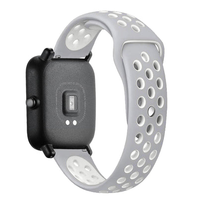 20mm Bi-color Soft Silicone Watch Strap Replacement for Huami Amazfit Smart Watch Youth Edition Lite