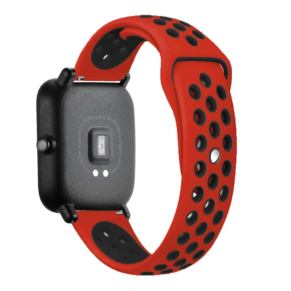 20mm Bi-color Soft Silicone Watch Strap Replacement for Huami Amazfit Smart Watch Youth Edition Lite