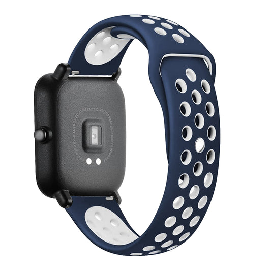 20mm Bi-color Soft Silicone Watch Strap Replacement for Huami Amazfit Smart Watch Youth Edition Lite