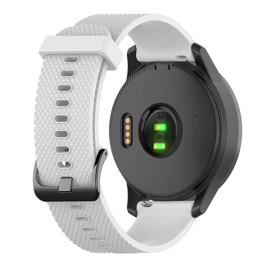22mm Textured Soft Silicone Strap Watch Band Replacement for Garmin Vivoactive 4