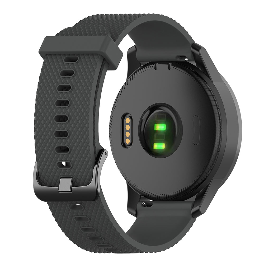 22mm Textured Soft Silicone Strap Watch Band Replacement for Garmin Vivoactive 4