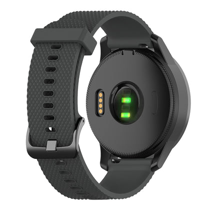 22mm Textured Soft Silicone Strap Watch Band Replacement for Garmin Vivoactive 4