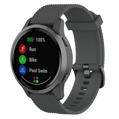 22mm Textured Soft Silicone Strap Watch Band Replacement for Garmin Vivoactive 4
