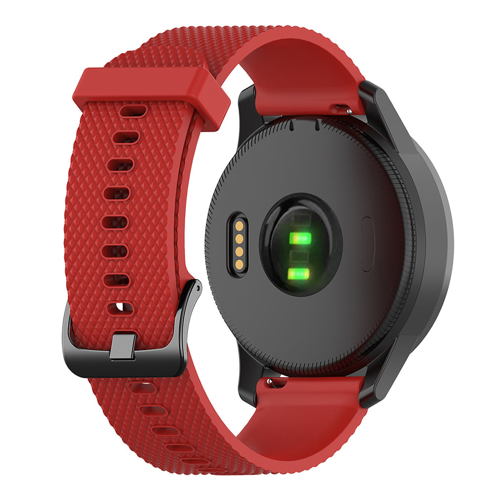 22mm Textured Soft Silicone Strap Watch Band Replacement for Garmin Vivoactive 4