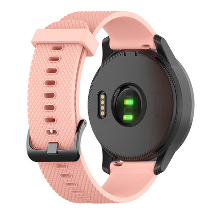 22mm Textured Soft Silicone Strap Watch Band Replacement for Garmin Vivoactive 4