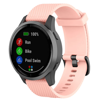 22mm Textured Soft Silicone Strap Watch Band Replacement for Garmin Vivoactive 4