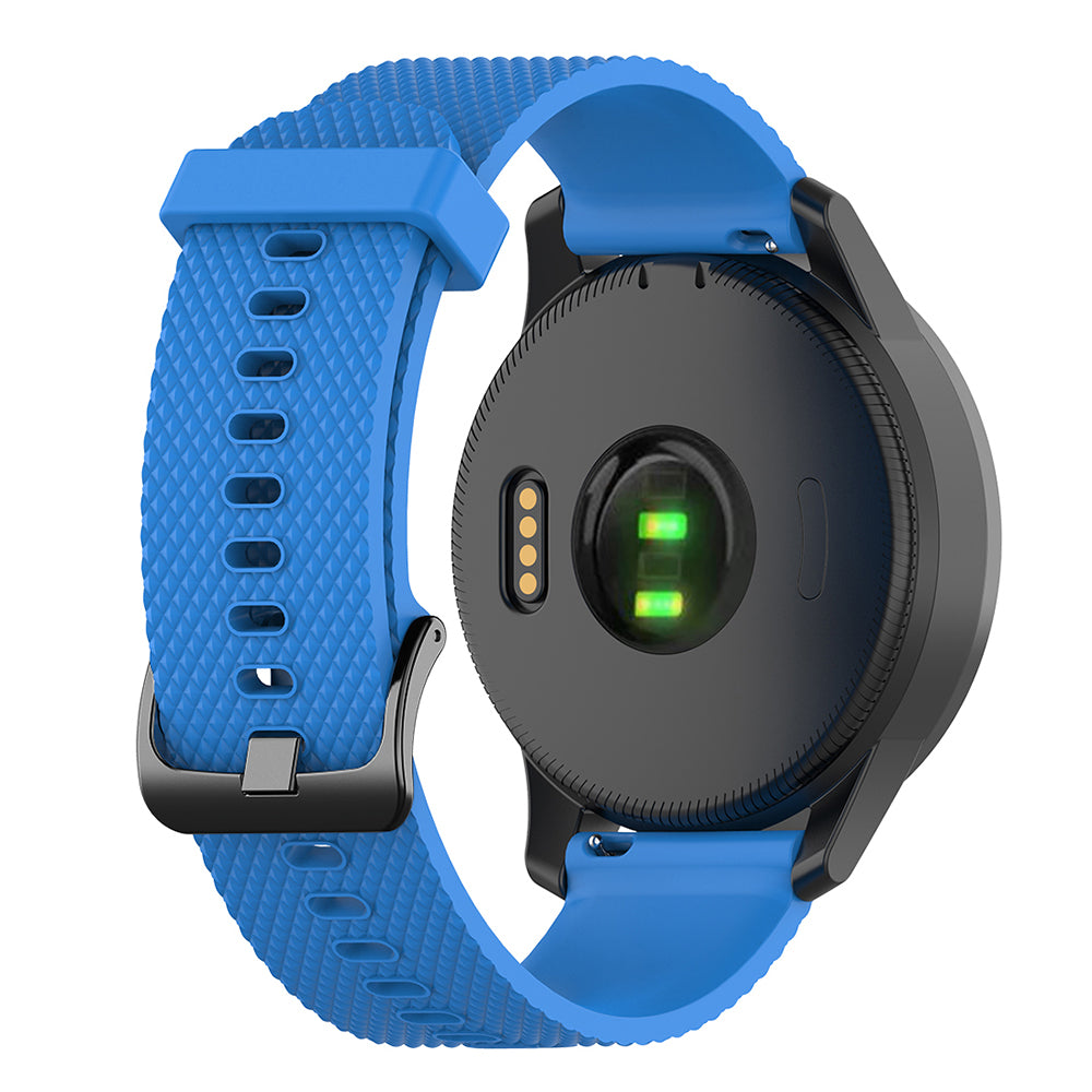 22mm Textured Soft Silicone Strap Watch Band Replacement for Garmin Vivoactive 4