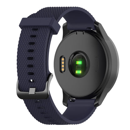 22mm Textured Soft Silicone Strap Watch Band Replacement for Garmin Vivoactive 4
